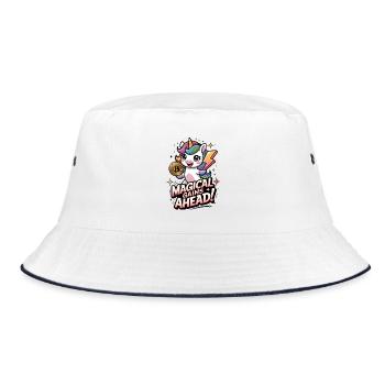 Magical Gains Ahead! - Bucket Hat - white/navy - Front