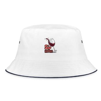 Sip Happens - Bucket Hat - white/navy - Front
