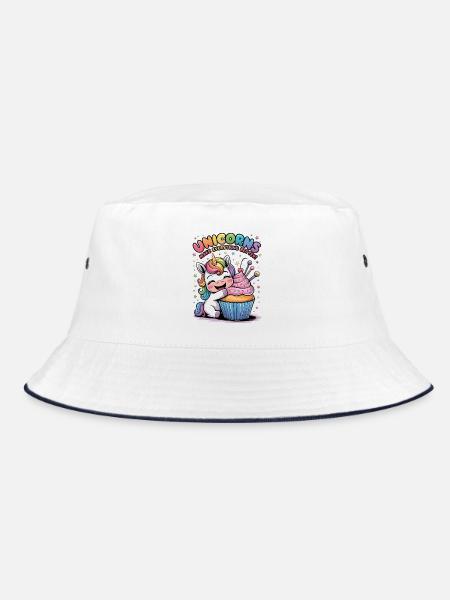 Unicorns Make Everything Better - Bucket Hat - white/navy