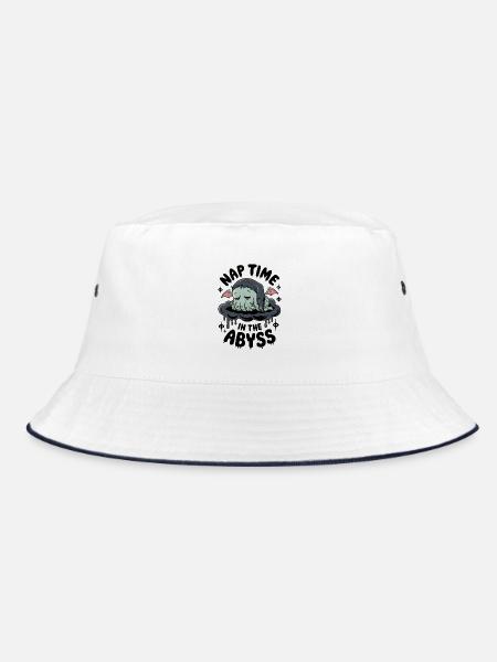 Nap Time In The Abyss - Bucket Hat - white/navy - Front