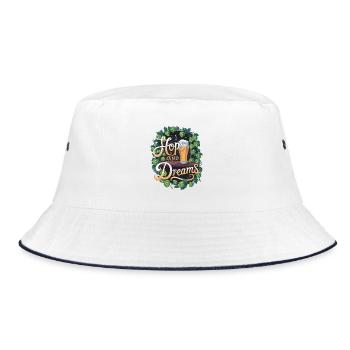Hops And Dreams - Bucket Hat - white/navy - Front