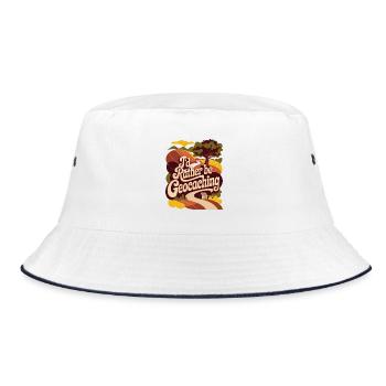 I'd Rather Be Geocaching - Bucket Hat - white/navy - Front