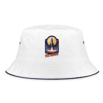 To The Moon - Bucket Hat - white/navy - Front