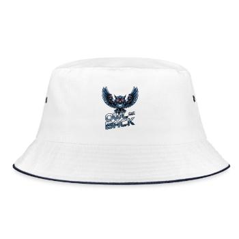 Owl Be Back - Bucket Hat - white/navy - Front