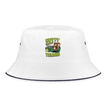 Nutty About Tennis - Bucket Hat - white/navy - Front