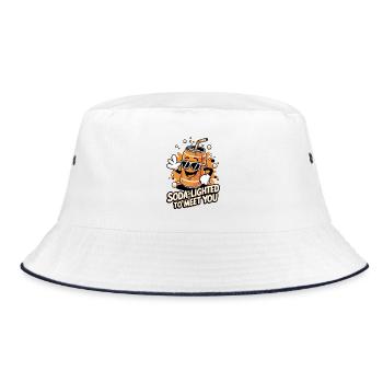 Soda-Lighted To Meet You - Bucket Hat - white/navy - Front