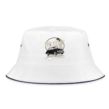 Vintage Oldtimer Das kleine Wunder aus Ingolstadt - Bucket Hat - Weiß/Navy - Vorne