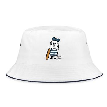 Französisch ScHoF - Bucket Hat - Weiß/Navy - Vorne