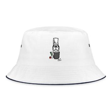 Koch ScHoF - Bucket Hat - Weiß/Navy - Vorne