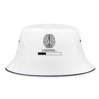 Brain Sayings Funny Funny Breakfast Joke - Bucket Hat - white/navy - Front