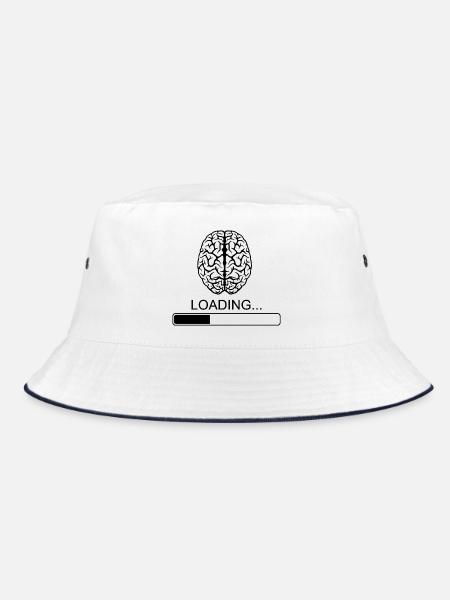 Brain Sayings Funny Funny Breakfast Joke - Bucket Hat - white/navy