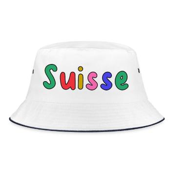SUISSE. PAYS. GENEVE. HUMOUR. DRAPEAU - Bob - blanc/marine - Devant