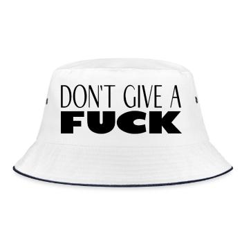 F*ck Your Expectations – Trag, was du willst - Bucket Hat - Weiß/Navy - Vorne