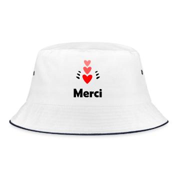 THANK YOU. MISTRESS. MASTER. THANK YOU MISTRESS - Bucket Hat - white/navy - Front