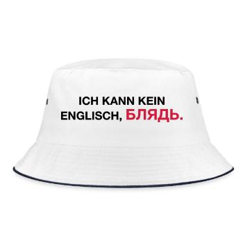 Je ne peux pas parler anglais bljat disant - idée cadeau - Bob - blanc/marine - Devant