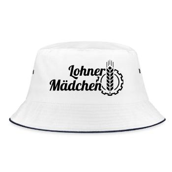 Lohner Mädchen - Bucket Hat - Weiß/Navy - Vorne