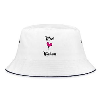 THANK YOU. MISTRESS. THANK YOU MISTRESS. MISTRESS - Bucket Hat - white/navy - Front