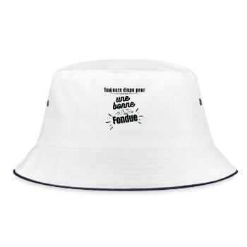 Toujours dispo pour une bonne Fondue - Bob - blanc/marine - Devant