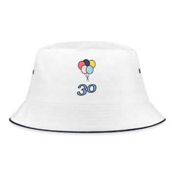 30. 30 YEARS. 30th ANNIVERSARY. 30 YEARS ANNIVERSARY. - Bucket Hat - white/navy - Front