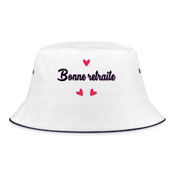 RETIREMENT. RETIREMENT. RETIRED. RETIREMENT - Bucket Hat - white/navy - Front