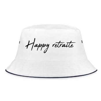 RETIREMENT. RETIREMENT. RETIRED. RETIREMENT - Bucket Hat - white/navy - Front