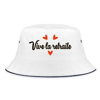 RETIREMENT. HAPPY RETIREMENT. HAPPY RETIREMENT - Bucket Hat - white/navy - Front