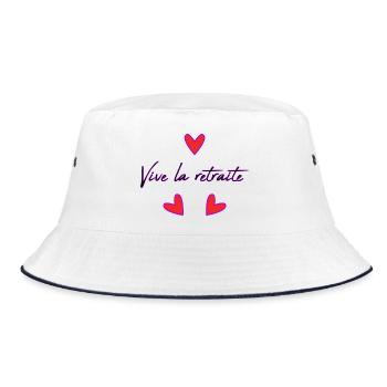 RETIREMENT. HAPPY RETIREMENT. HAPPY RETIREMENT - Bucket Hat - white/navy - Front