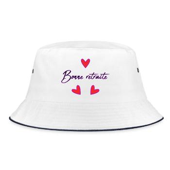 RETIREMENT. RETIREMENT. RETIRED. RETIREMENT - Bucket Hat - white/navy - Front