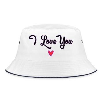 MUTTERTAG. SCHÖNEN MUTTERTAG. MAMA - Bucket Hat - Weiß/Navy - Vorne