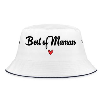 MAMA. MUTTERTAG. SCHÖNEN MUTTERTAG - Bucket Hat - Weiß/Navy - Vorne
