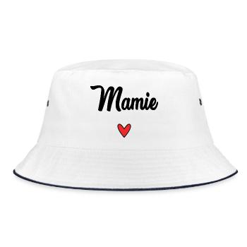 OMA. MAMA. OMA. MUTTERTAG - Bucket Hat - Weiß/Navy - Vorne