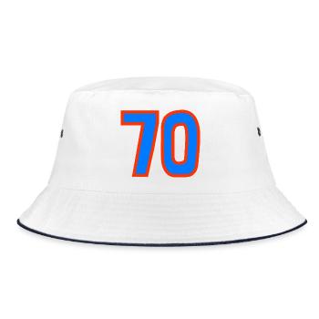 70. 70 JAHRE. 70-JÄHRIGES JUBILÄUM. 70-JÄHRIGES JUBILÄUM. - Bucket Hat - Weiß/Navy - Vorne
