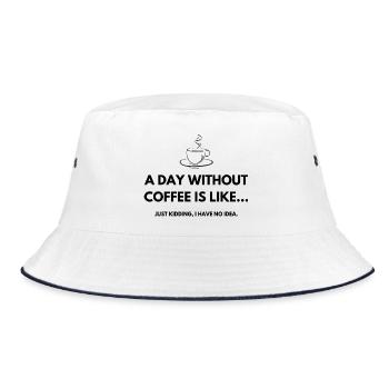 Morning grouch - Bucket Hat - white/navy - Front