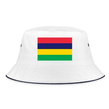 Mauritius - Bucket Hat - Weiß/Navy - Vorne