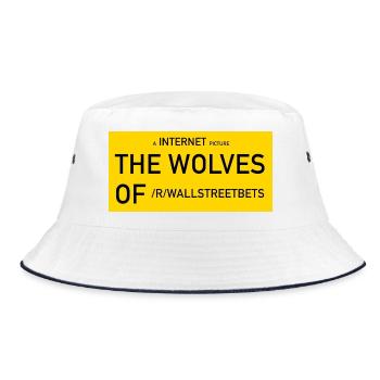 Wolves of /r/wallstreetbets - Bucket Hat - Weiß/Navy - Vorne