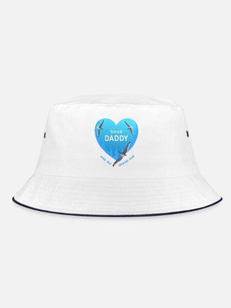 best daddy - Bucket Hat - Weiß/Navy