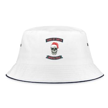 SONS OF SANTA NORTH POLE - Bucket Hat - Weiß/Navy - Vorne