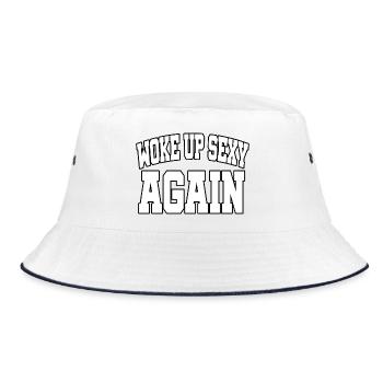 Woke Up Sexy Again - Bucket Hat - Weiß/Navy - Vorne