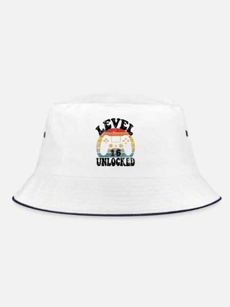 16 Birthday gift Funny 16th birthday Present - Bucket Hat - Weiß/Navy