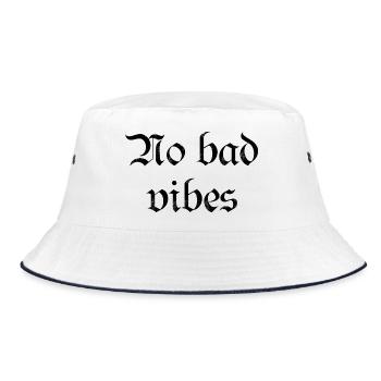 Streetwear - Bucket Hat - Weiß/Navy - Vorne