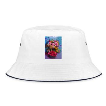 Geparden-Geburtstagsfeier - Bucket Hat - Weiß/Navy - Vorne