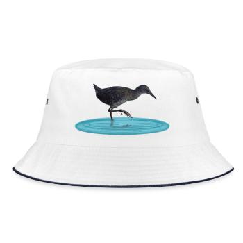 Wasserralle - Bucket Hat - Weiß/Navy - Vorne