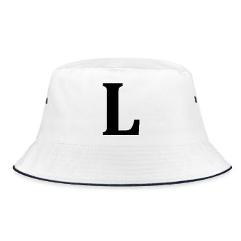 Liverature - We live literature - Bucket Hat - Weiß/Navy - Vorne