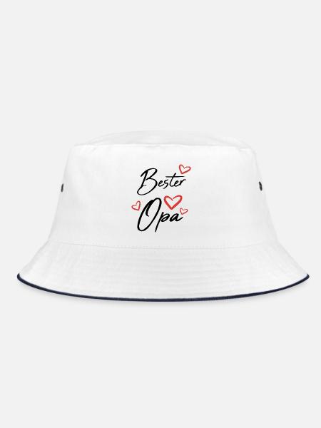 Bester Opa - Bucket Hat - Weiß/Navy