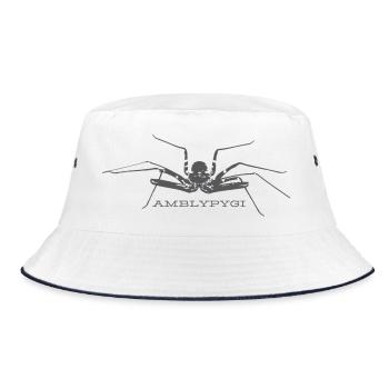 Geißelspinne - Amblypygi - Bucket Hat - Weiß/Navy - Vorne