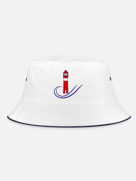- PHARE. - MEER. OCEAN. NATUR. - Urlaub. REISE - Bucket Hat - Weiß/Navy