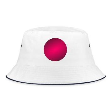Kreis Farbig - Bucket Hat - Weiß/Navy - Vorne