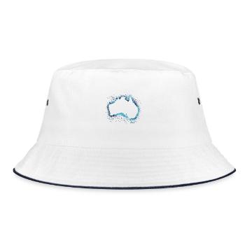 australien - Bucket Hat - Weiß/Navy - Vorne