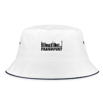 Frankfurt - Bucket Hat - Weiß/Navy - Vorne