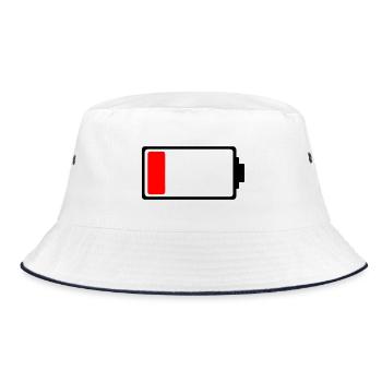 battery - Bucket Hat - Weiß/Navy - Vorne
